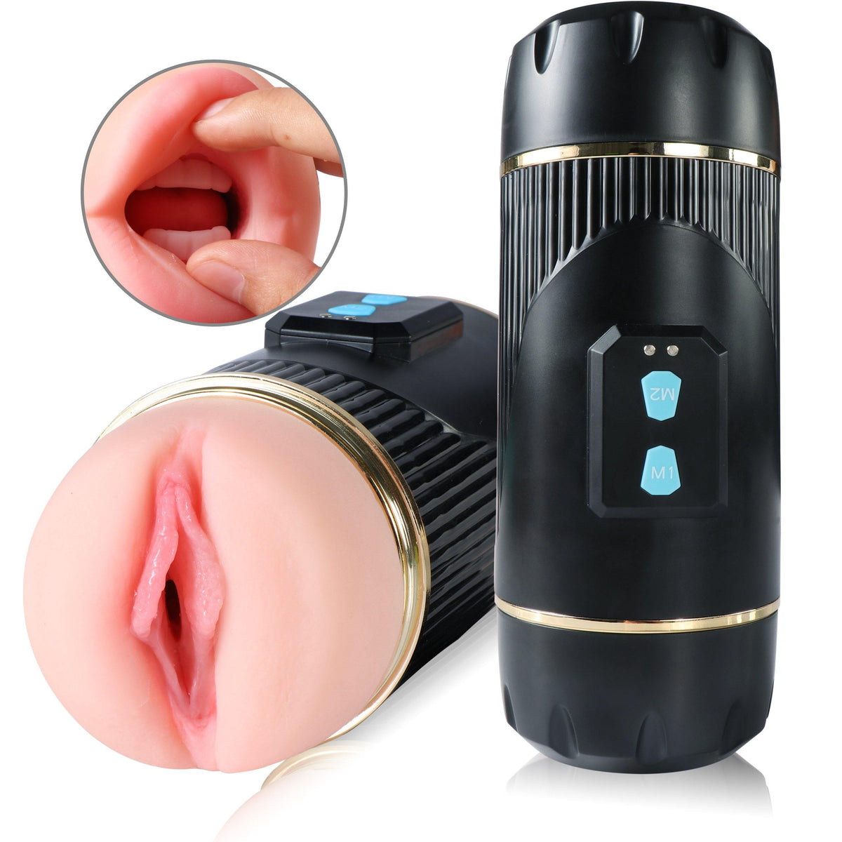 Vagina and Mouth Masturbator Double Sided Masturbation Stroker – Sex Machine  & Sex Doll Adult Toys Online Store - Sexlovey