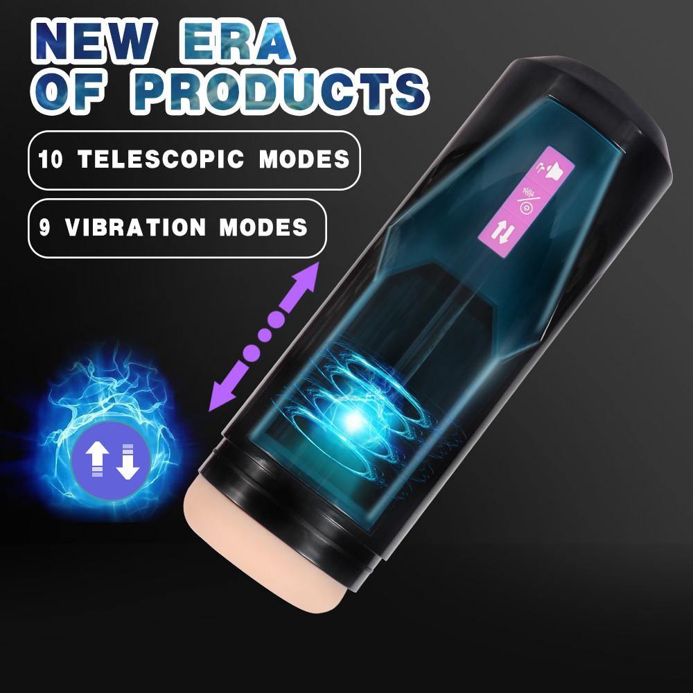 Male Masturbator Cup with 9 Vibration Modes Real Sexy Voice