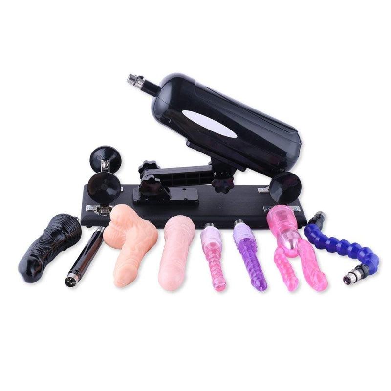  Sex Machine Love Machine with 3.5 Inch Suction Cup Adapter  Automatic Thrusting Dildo Machine with 3 XLR Connector Fucking Machine 8  Attachments for Male and Female : Health & Household